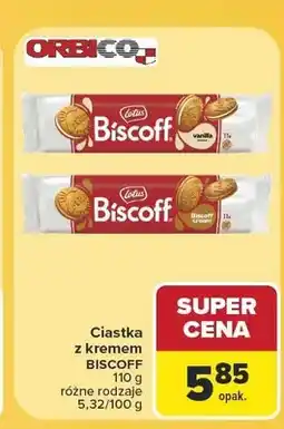 Carrefour Ciastka z kremem waniliowym Lotus Biscoff oferta