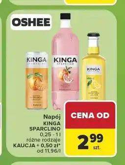 Carrefour Napój Kinga Sparclino grejpfrutowy oferta