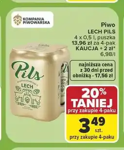 Carrefour Piwo Lech Pils 4-pak oferta