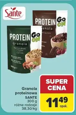 Carrefour Granola proteinowa Sante Go On orzech laskowy migdał czekolada oferta