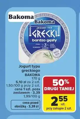 Carrefour Jogurt typu greckiego Bakoma oferta