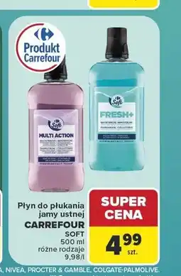 Carrefour Płyn do płukania jamy ustnej Carrefour Soft Multi Action oferta