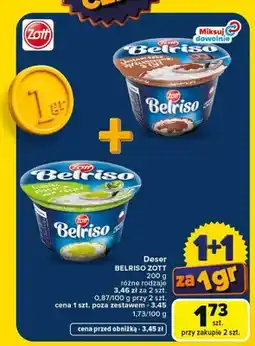 Carrefour Deser ryżowy Belriso czekoladowy Zott oferta