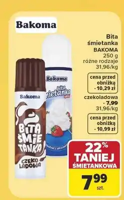 Carrefour Bita śmietanka Bakoma śmietankowa oferta