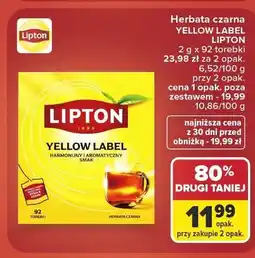 Carrefour Herbata czarna Lipton Yellow Label oferta