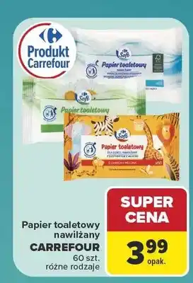 Carrefour Papier toaletowy nawilżany Carrefour oferta