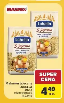 Carrefour Makaron jajeczny Lubella 5-Jajeczna Nitki oferta