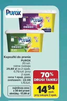Carrefour Kapsułki do prania Purox Color oferta