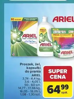 Carrefour Proszek do prania Ariel Fast Dissolving Alpine oferta