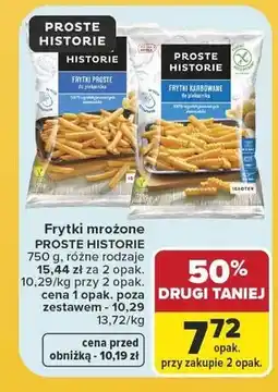 Carrefour Frytki proste do piekarnika Proste Historie oferta