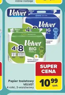 Carrefour Papier toaletowy Velvet oferta