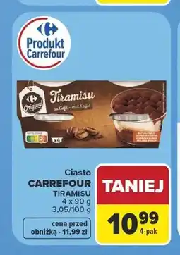 Carrefour Ciasto Carrefour Tiramisu 4-pak oferta