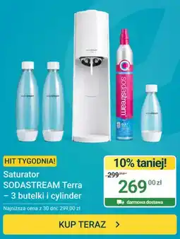 ERLI Saturator SodaStream Terra z 3 butelkami i cylindrem oferta