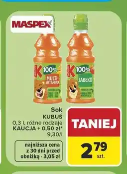 Carrefour Sok Kubuś Jabłko oferta