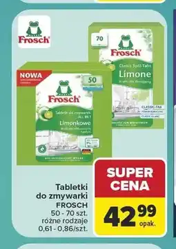 Carrefour Tabletki do zmywarki Frosch oferta
