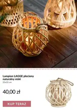 Homla Lampion LAGGE pleciony naturalny niski 23x22 cm oferta