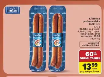 Carrefour Kiełbasa podwawelska Morliny oferta
