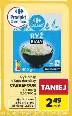 Carrefour Ryż biały długoziarnisty Carrefour Classic oferta