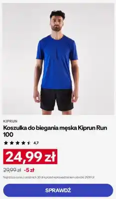 Decathlon Koszulka do biegania męska Kiprun Run 100 oferta