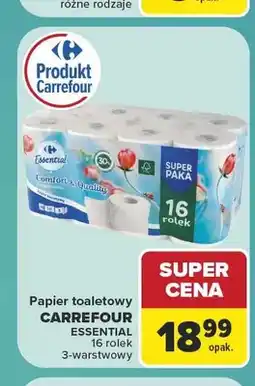 Carrefour Papier toaletowy Carrefour Essential oferta
