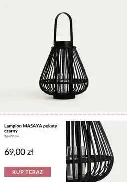 Homla Lampion MASAYA pękaty czarny 26x29 cm oferta