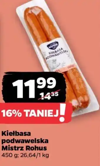 Netto Kiełbasa podwawelska mistrz rohus oferta