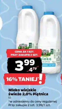 Netto Mleko wiejskie świeże 2,0% Piątnica oferta