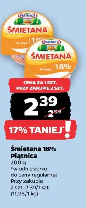 Netto Śmietana 18% piątnica oferta