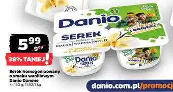 Netto Serek homogenizowany o smaku waniliowym danio danone oferta