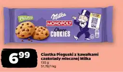 Netto Ciastka pieguski z kawałkami czekolady mlecznej milka oferta