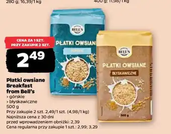 Netto Płatki owsiane breakfast from bell's oferta