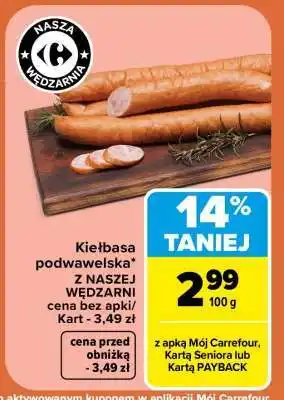 Carrefour Kiełbasa podwawelska oferta
