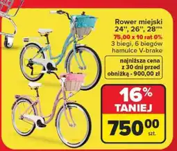 Carrefour Rower miejski 24'', 26'', 28'' oferta