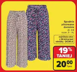 Carrefour Spodnie plisowane damskie oferta
