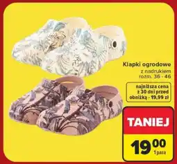 Carrefour Klapki ogrodowe oferta
