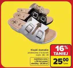 Carrefour Klapki damskie oferta