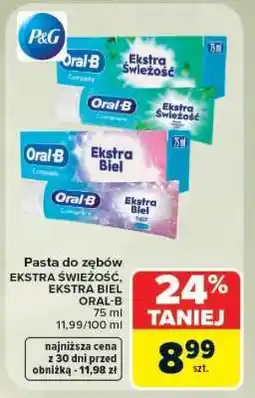 Carrefour Pasta do zębów EKSTRA ŚWIEŻOŚĆ, EKSTRA BIEL oferta