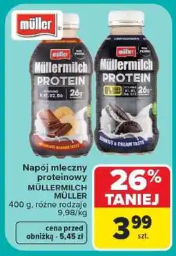 Carrefour Napój mleczny proteinowy MÜLLERMILCH MÜLLER oferta