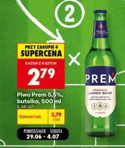 Biedronka Piwo Prem 5,5%, butelka, 500 ml oferta