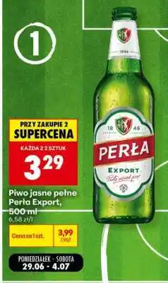 Biedronka Piwo jasne pełne Perła Export, 500 ml oferta