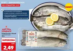 Kaufland Pstrąg tęczowy z Kaszub świeży patroszony 100 g oferta