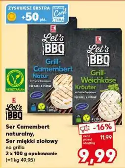 Kaufland Ser Camembert naturalny, Ser miękki ziołowy na grilla oferta