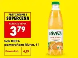 Biedronka Sok 100% pomarańcza Riviva, 1 l oferta