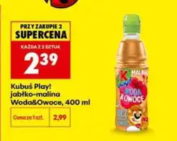 Biedronka Kubuś Play! jabłko-malina Woda&Owoce, 400 ml oferta