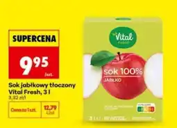 Biedronka Sok jabłkowy tłoczony Vital Fresh, 3 l oferta