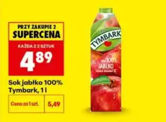 Biedronka Sok jabłko 100% Tymbark 1l oferta