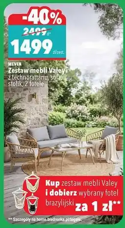 Biedronka Zestaw mebli Valey oferta