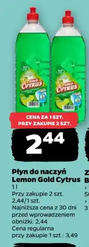 Netto Płyn do naczyń lemon gold cytrus oferta