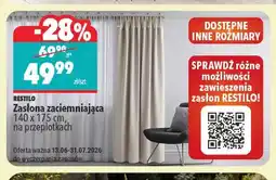 Biedronka Zasłona zaciemniająca Restilo 140x175 cm na przelotkach oferta