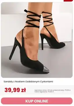 Renee Sandały z noskiem ozdobionym cyrkoniami Renee oferta